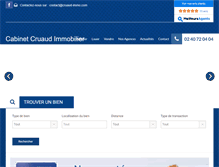 Tablet Screenshot of cruaud-immo.com